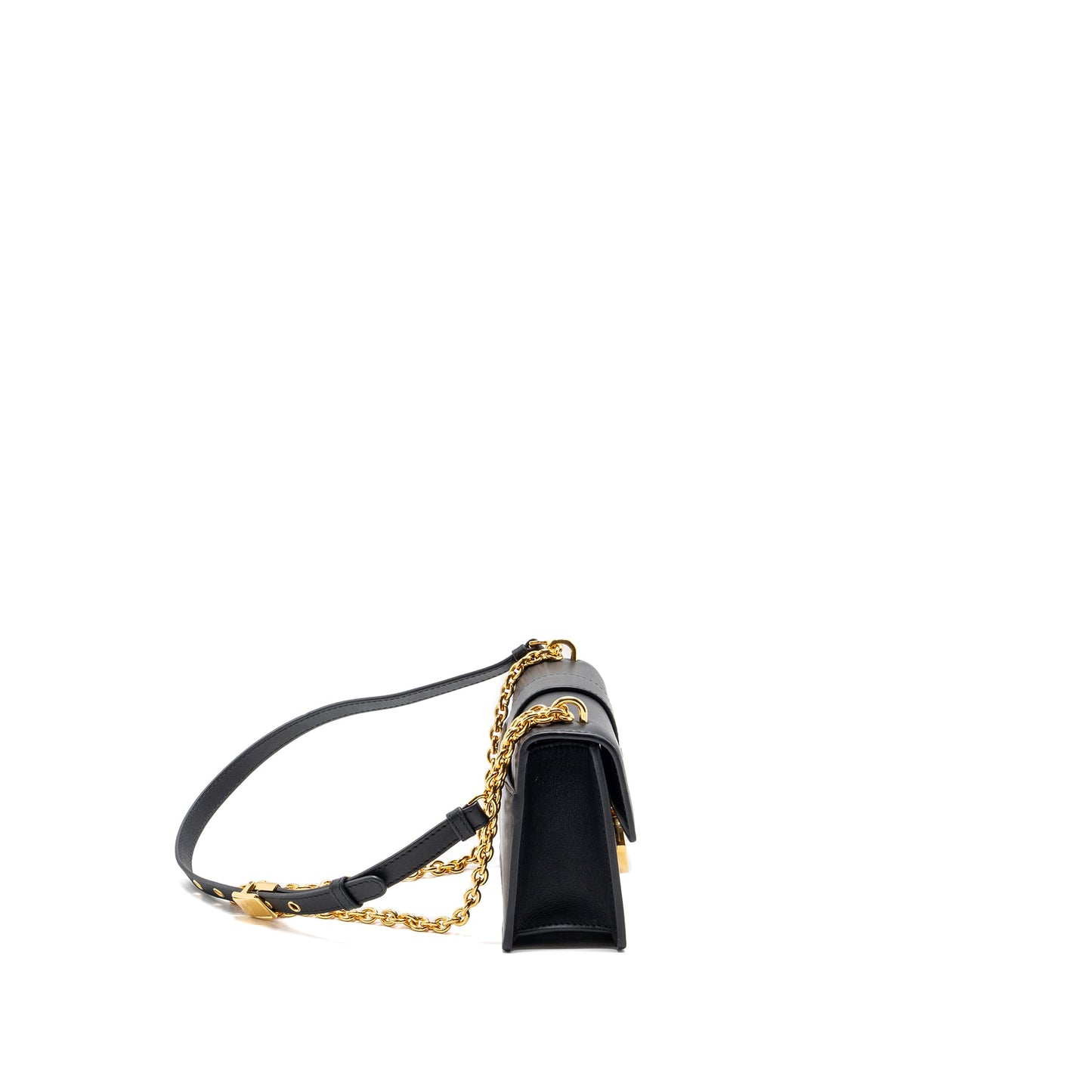 Dior 30 Montaigne East-West Bag With Chain Calfskin Black