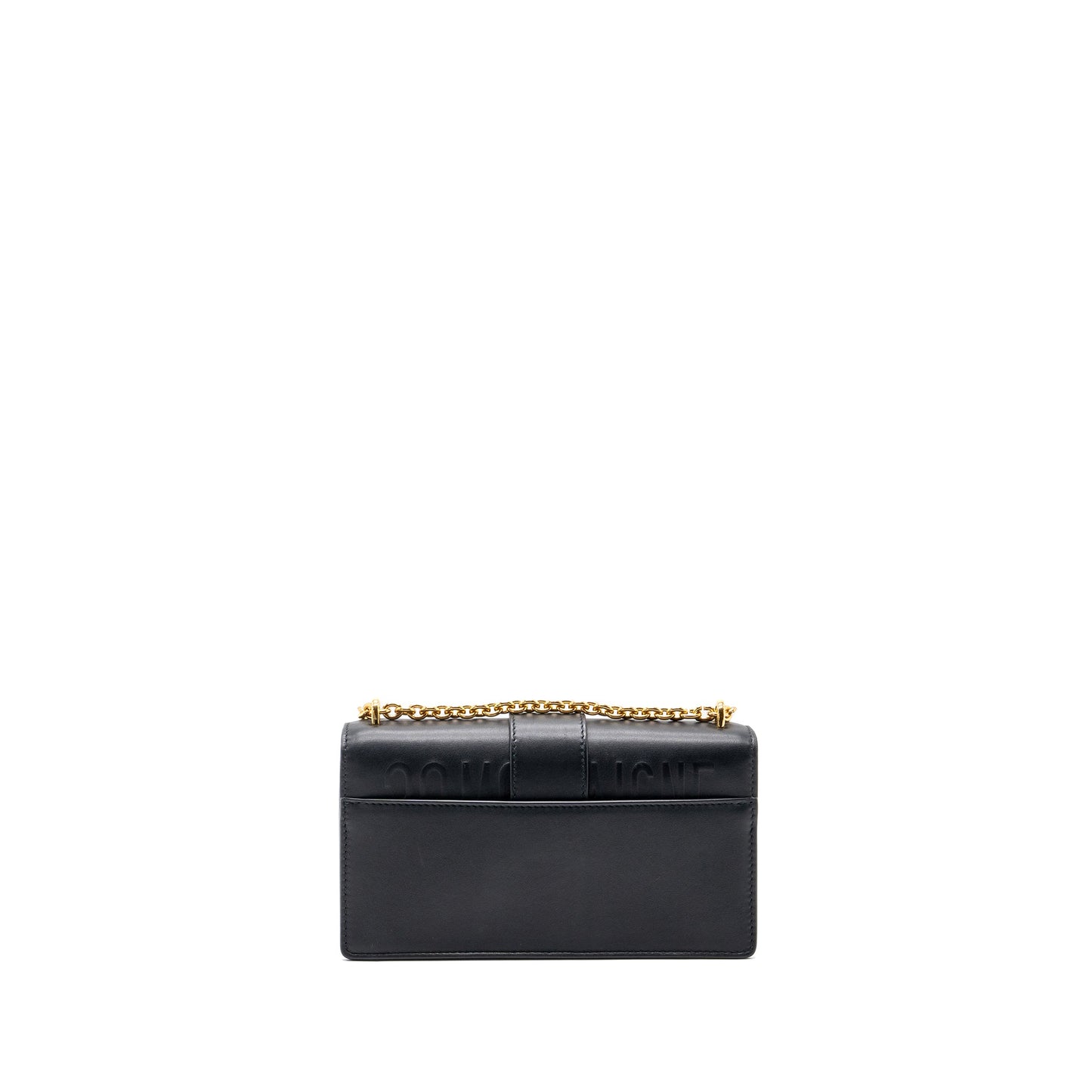 Dior 30 Montaigne East-West Bag With Chain Calfskin Black