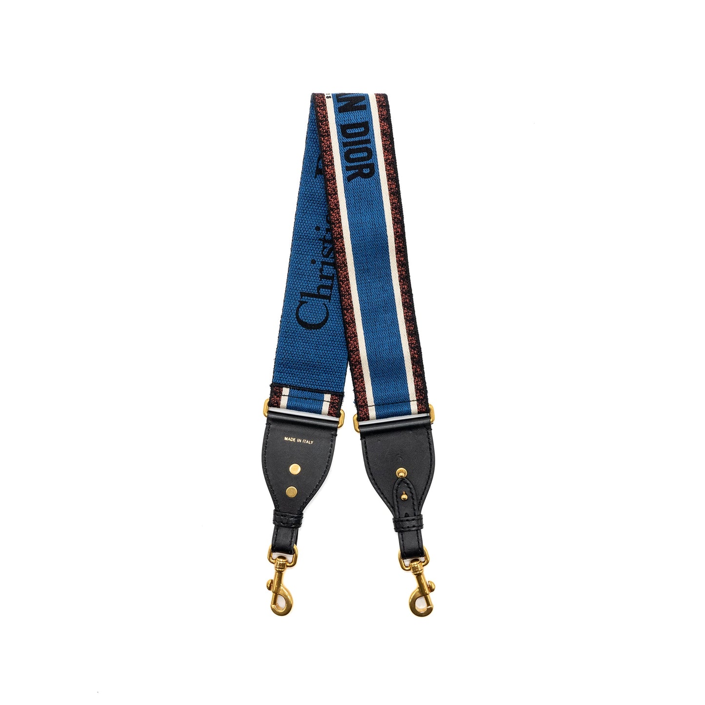 DIOR Adjustable Shoulder Strap Embroidery Canvas/Calfskin Blue/Red/Black