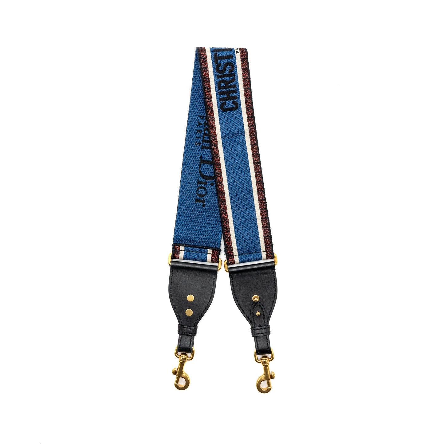 DIOR Adjustable Shoulder Strap Embroidery Canvas/Calfskin Blue/Red/Black