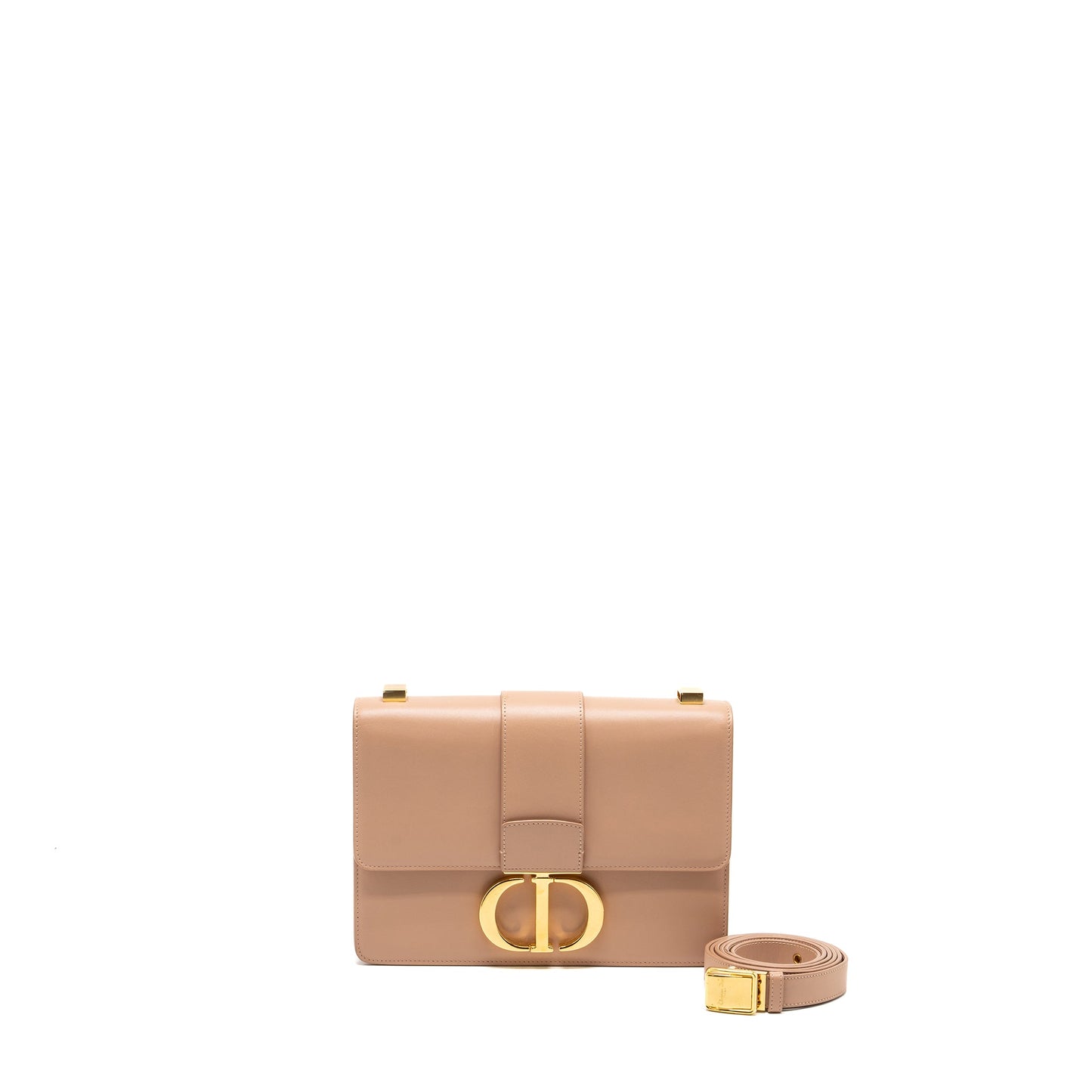 Dior 30 Montaigne Medium Flap Bag Calfskin Beige