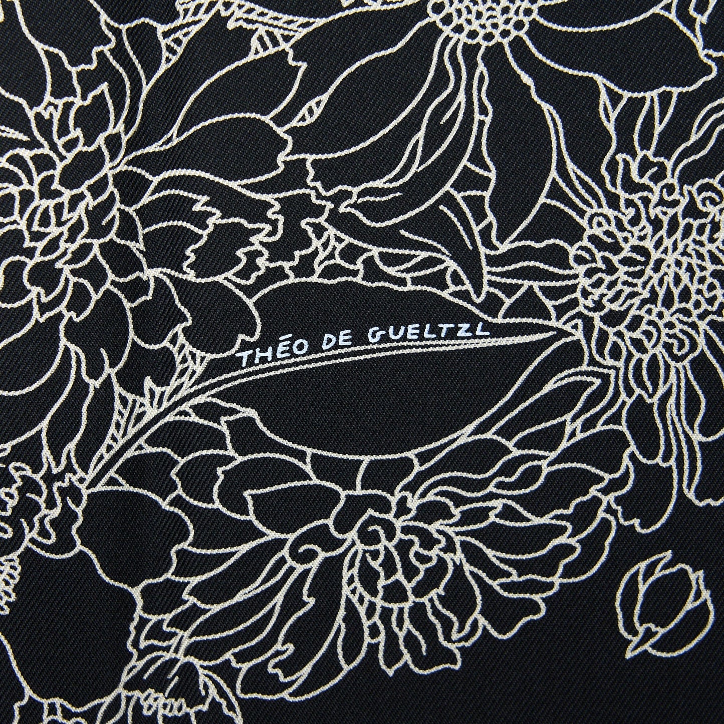 Hermes 90 X 90 Silk Scarf Robe Levered Black/White