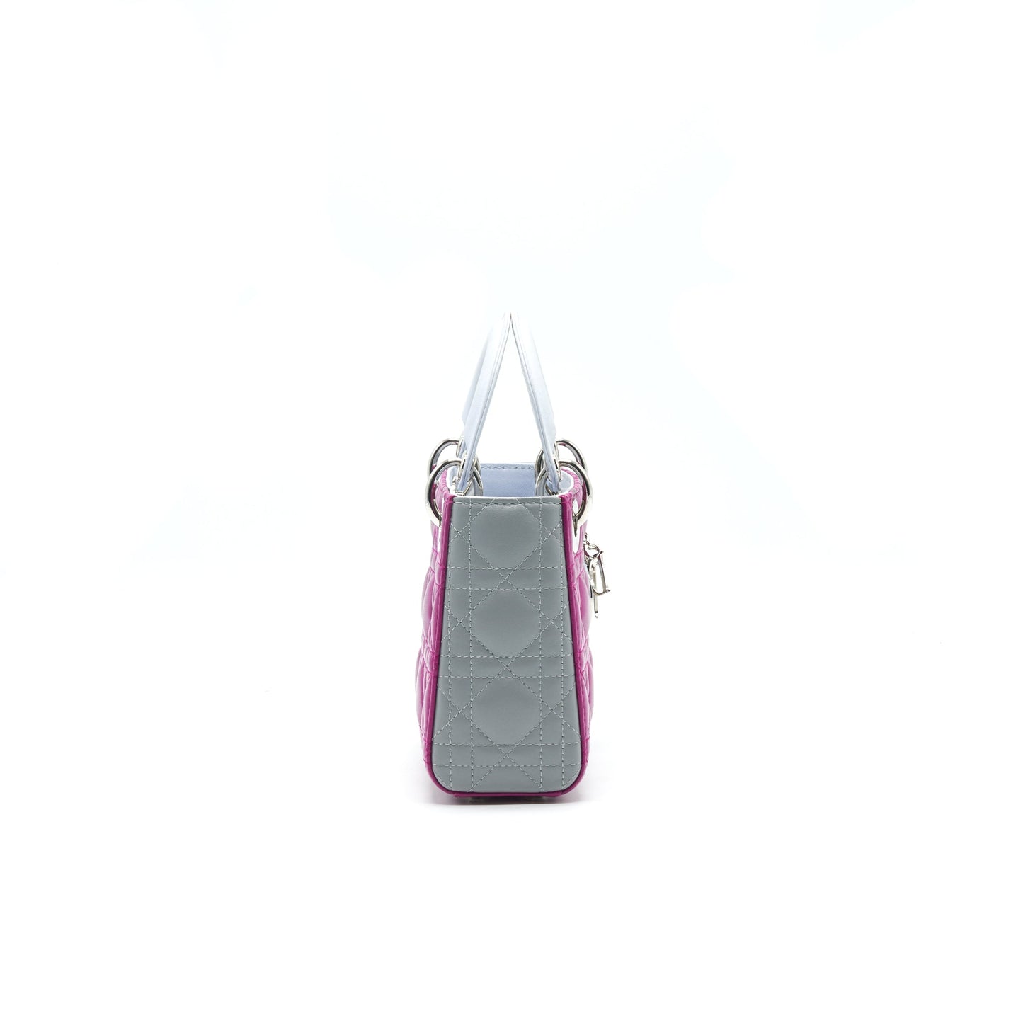 CHRISTIAN DIOR MINI LADY DIOR LAMBSKIN PINK/PURPLE/GREY