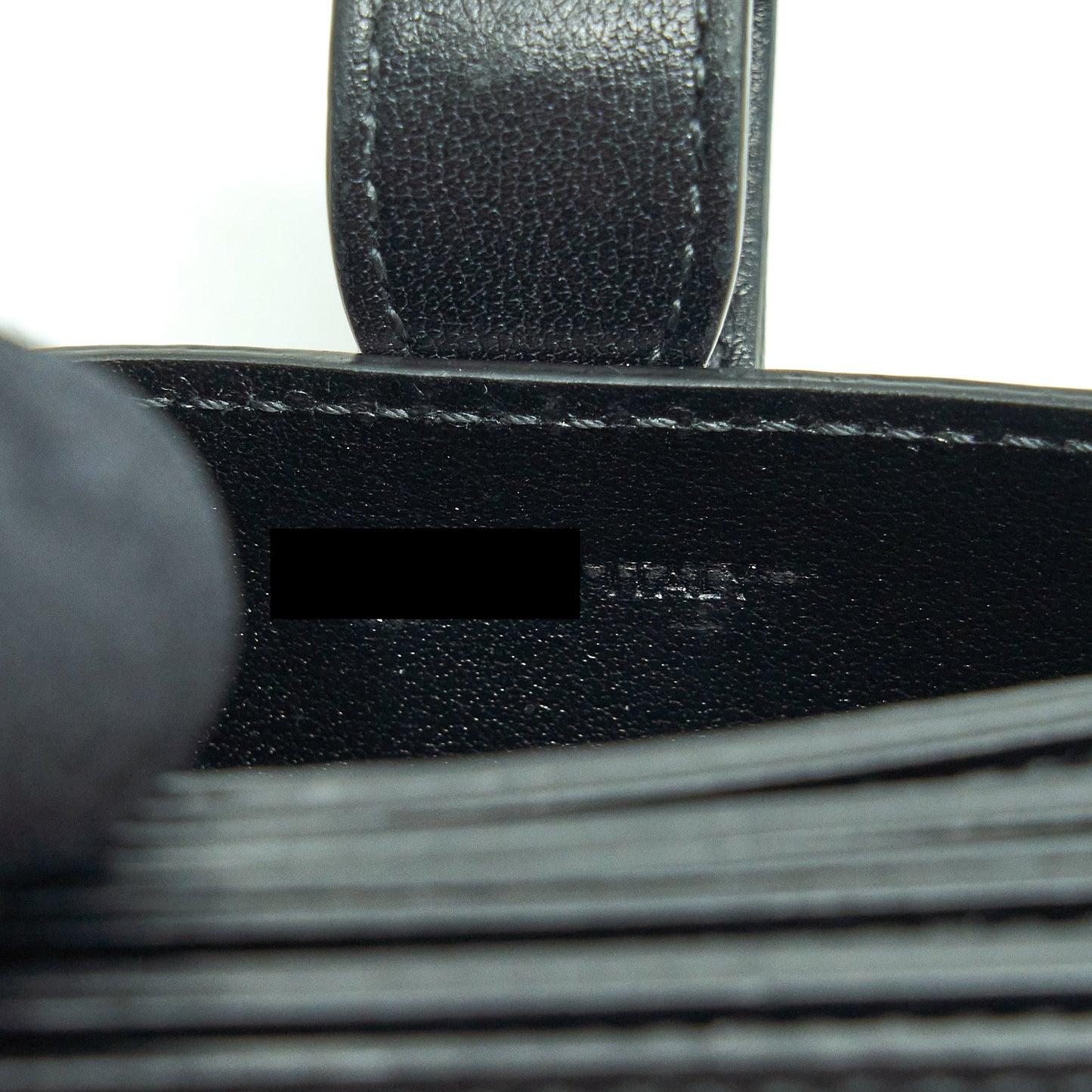 Celine Accordeon Card Holder Grained Calfskin Black