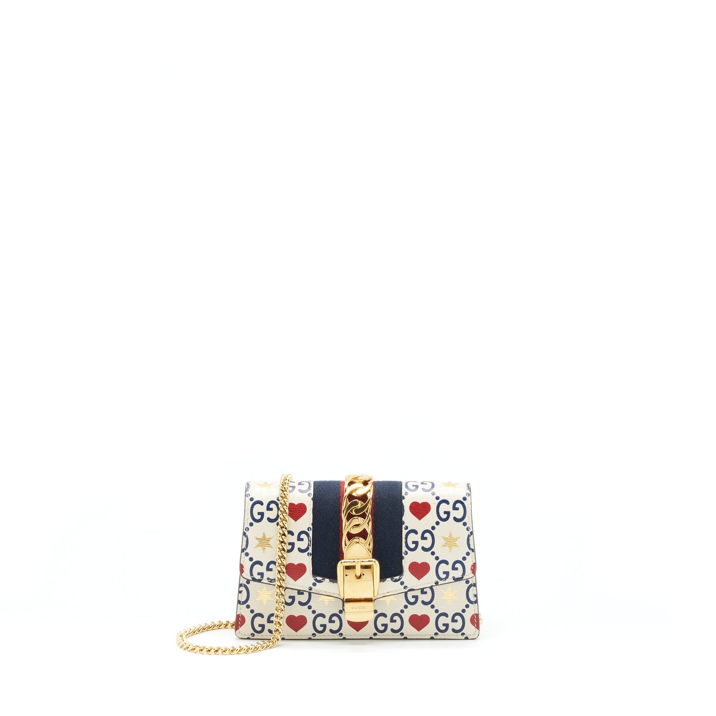 Gucci Mini Sylvie Crossbody Bag White/Multicolour GHW