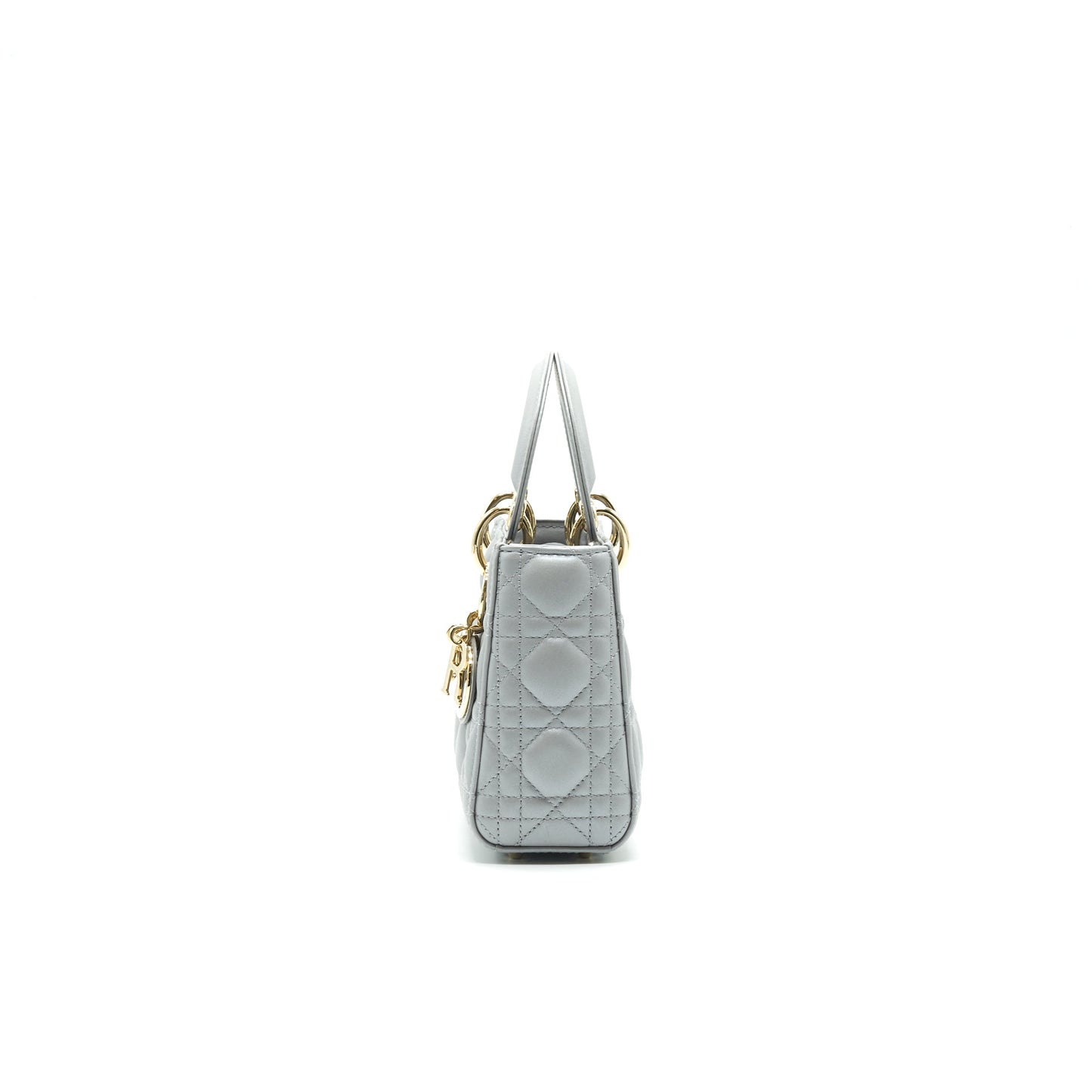 CHRISTIAN DIOR MINI LADY DIOR LIGHT GREY