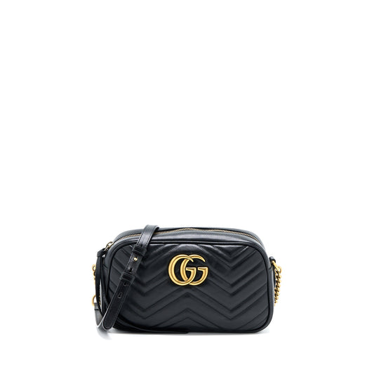 Gucci Small Marmont Matelasse Calfskin Black GHW