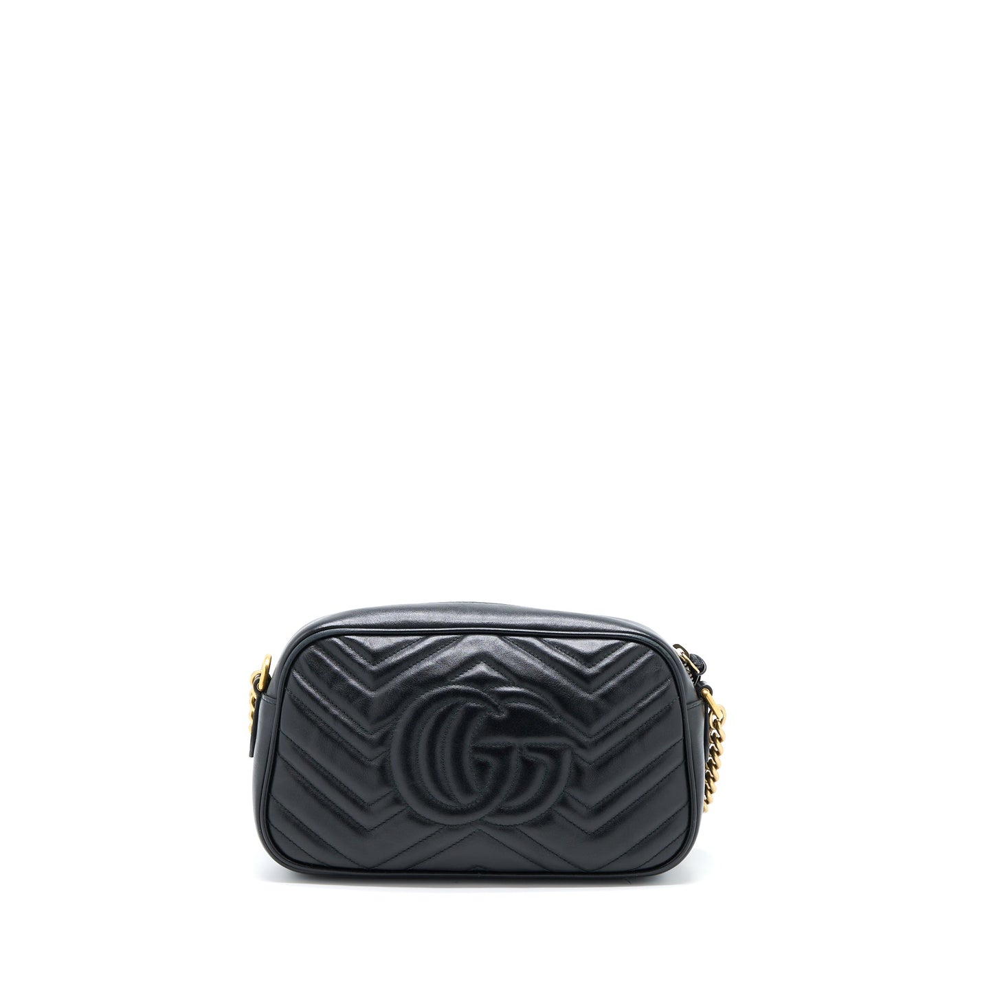 Gucci Small Marmont Matelasse Calfskin Black GHW