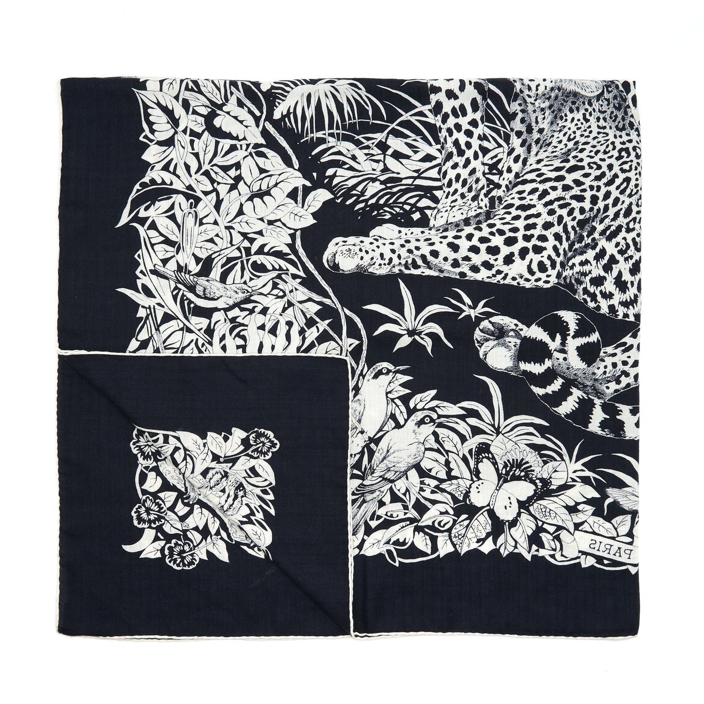 Hermes 140cm jungle Love cashmere/ Silk Scarf