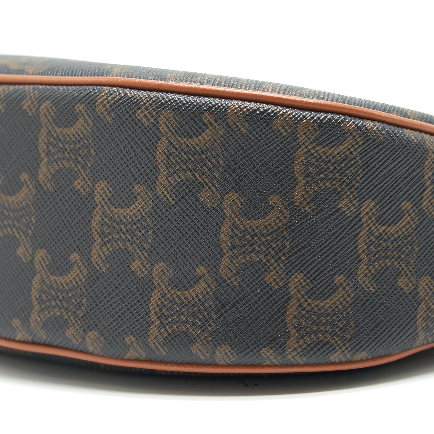 CELINE AVA BAG IN TRIOMPHE CANVAS AND CALFSKIN TAN