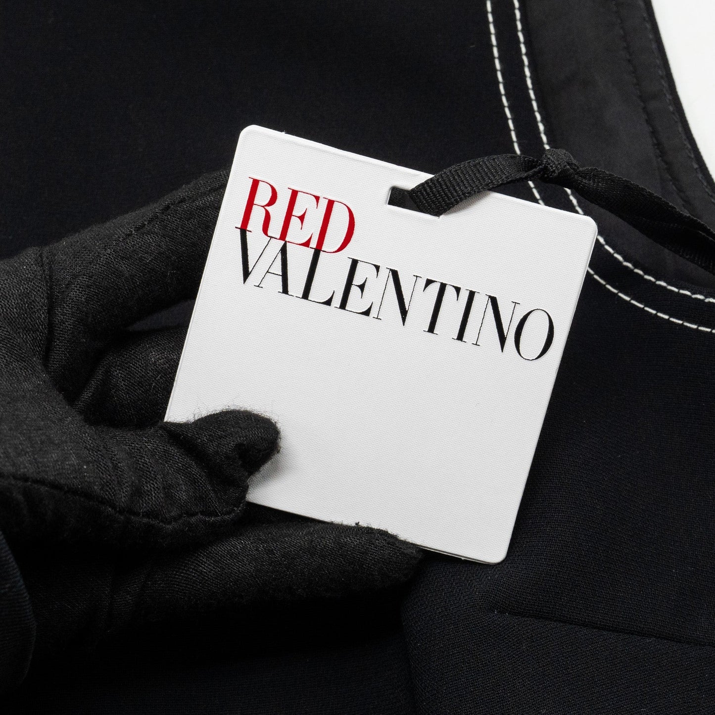Red Valentino Size 40 A-Line Dress Polyester Black