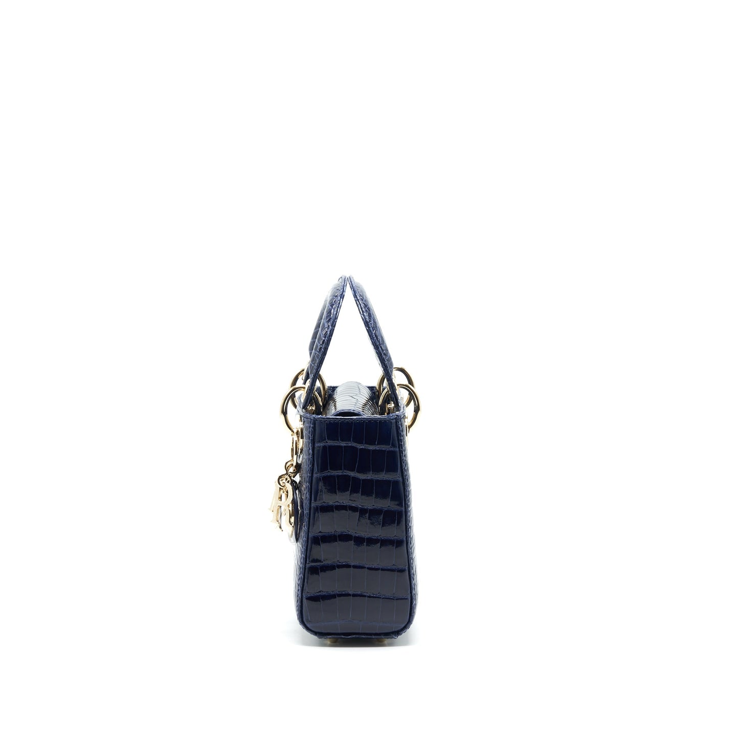 Christian Dior Mini Lady Dior Alligator Oil Blue