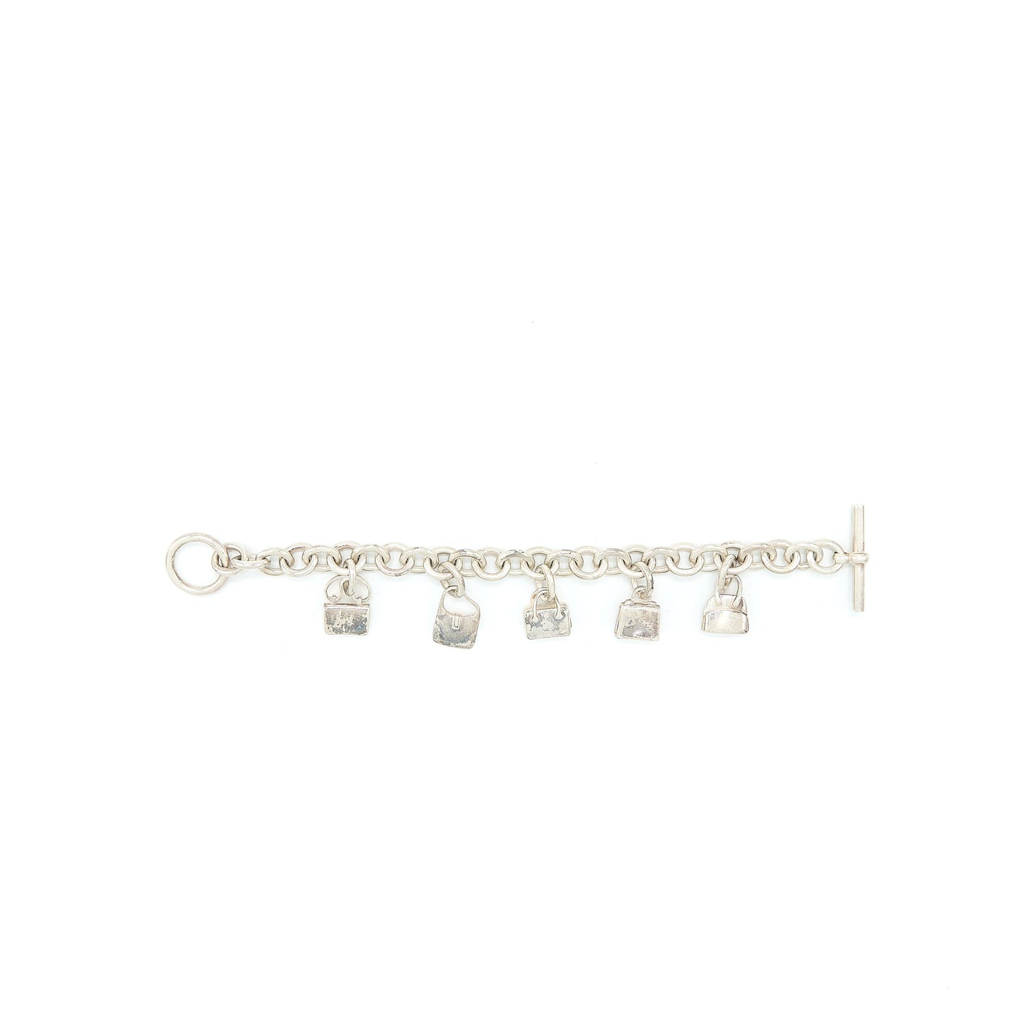 Hermes 5 Bags Amulette Bracelet Medium Model in Sterling Silver