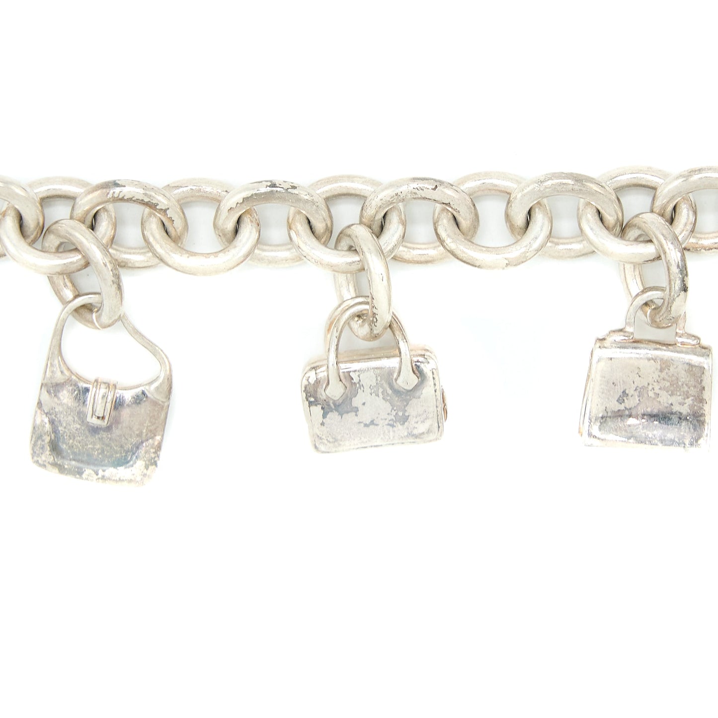 Hermes 5 Bags Amulette Bracelet Medium Model in Sterling Silver
