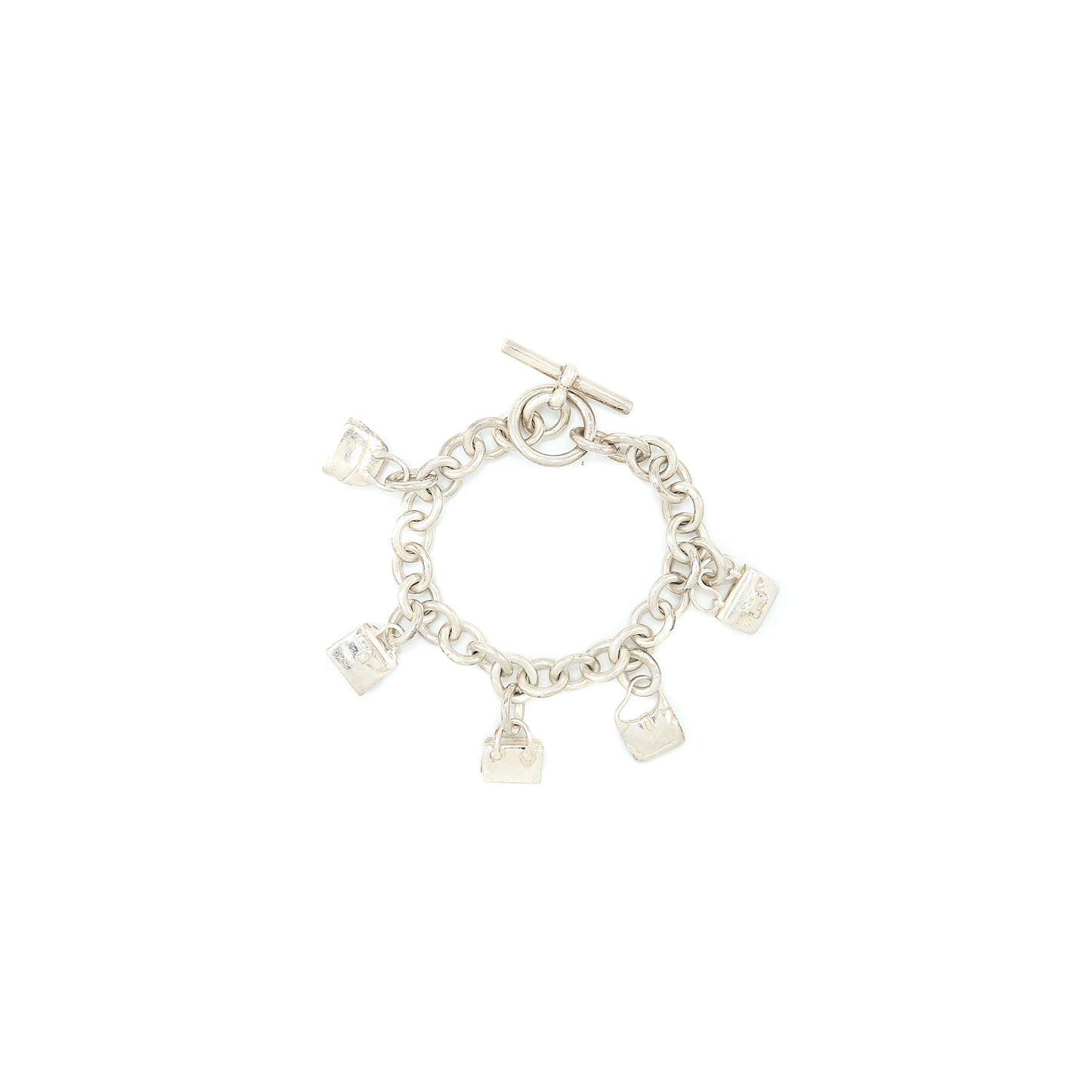 Hermes 5 Bags Amulette Bracelet Medium Model in Sterling Silver