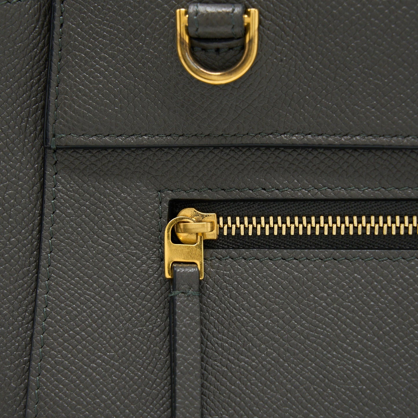 Celine Belt Bag Grained Calfskin Grey