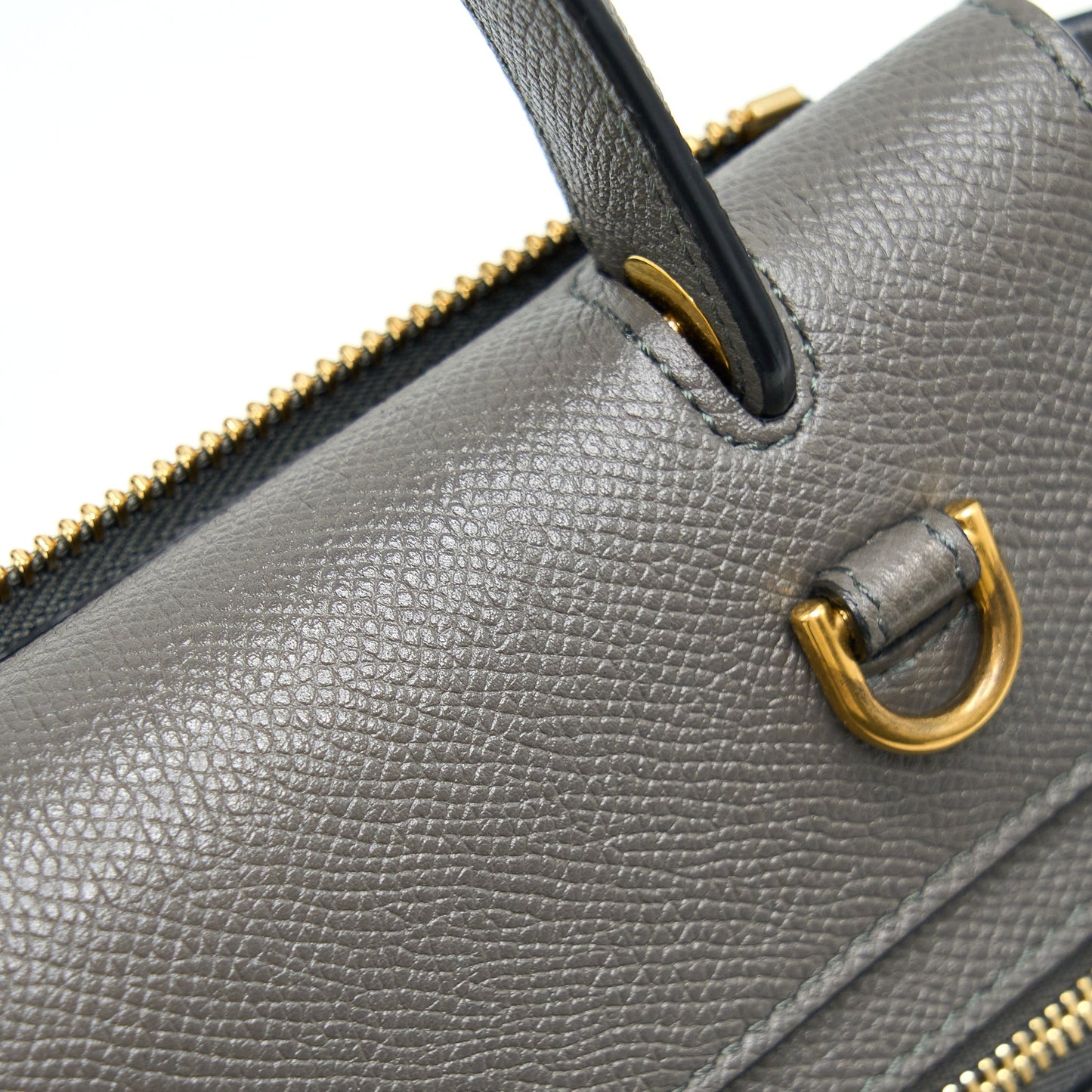 Celine Belt Bag Grained Calfskin Grey