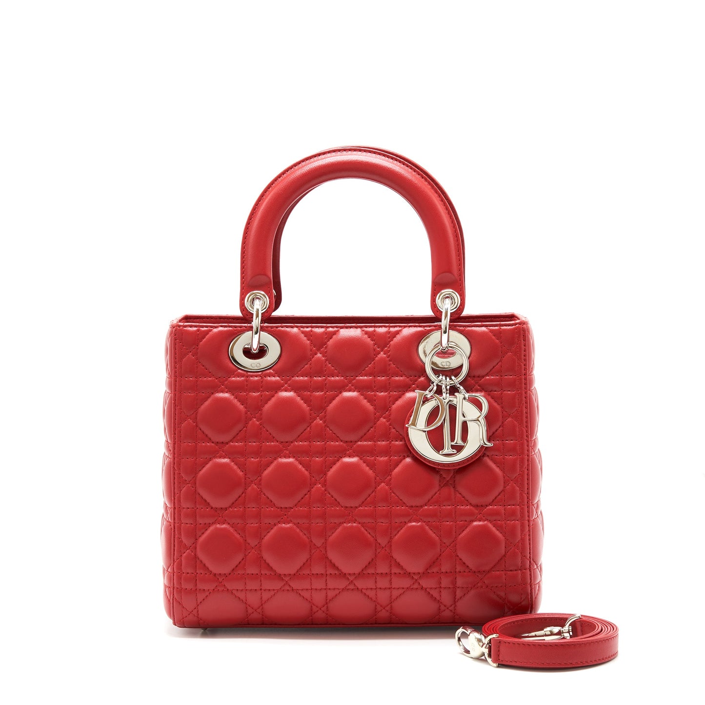 Christian Dior Medium Lady Dior Red