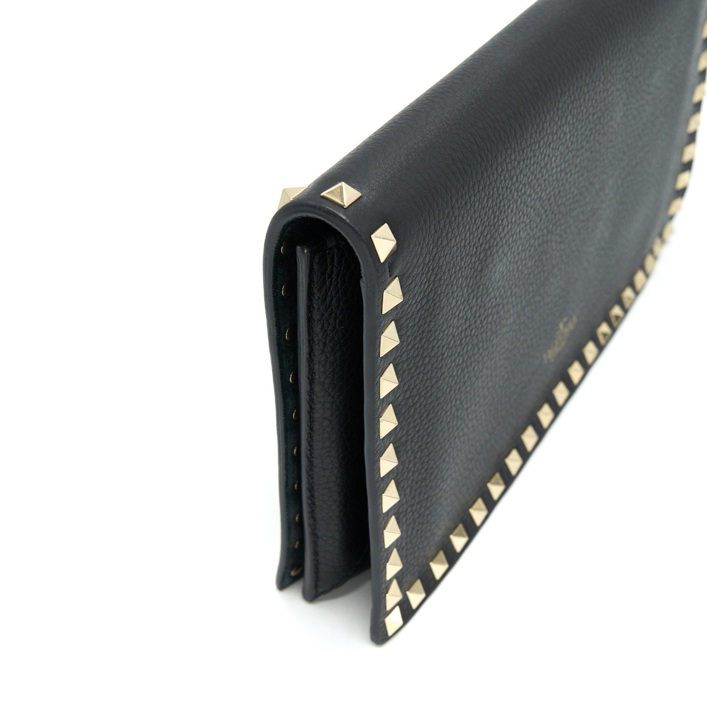 Valentino Garavani Rockstud Leather Clutch Black