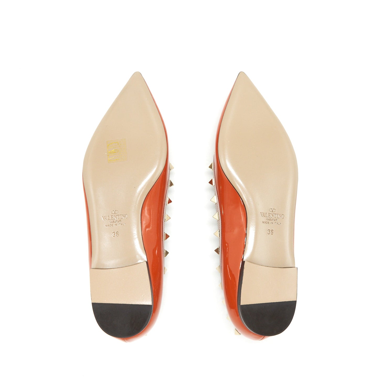 Valentino Size36 Garavani Rockstud Ballerina Shoes
