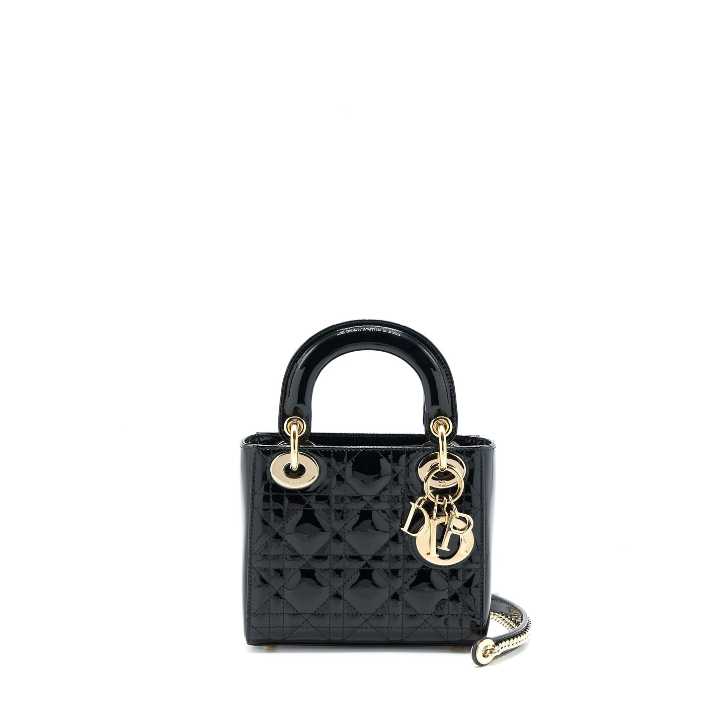 Dior Mini Lady Dior Patent Black