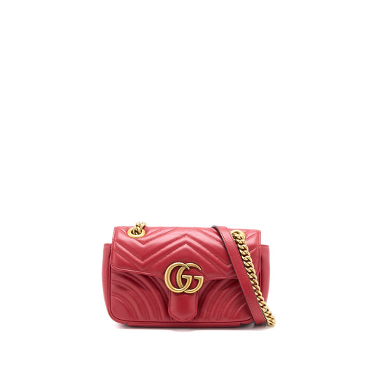 Gucci Mini Marmont Calfskin Red GHW