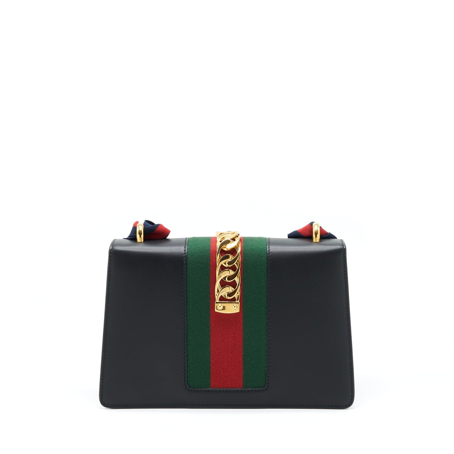 Gucci Small Sylvie Shoulder Bag Black GHW