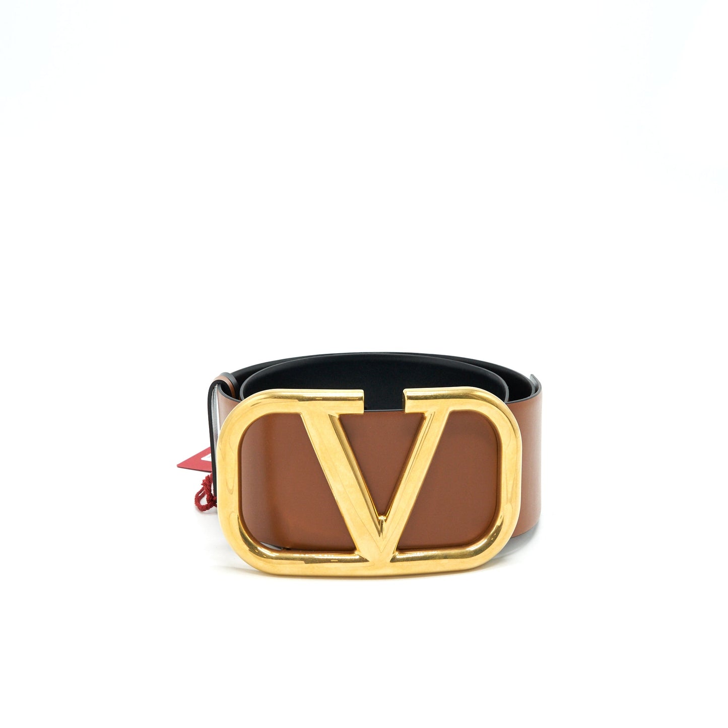 Valentino Garavani V logo Reversible Leather Belt Size75