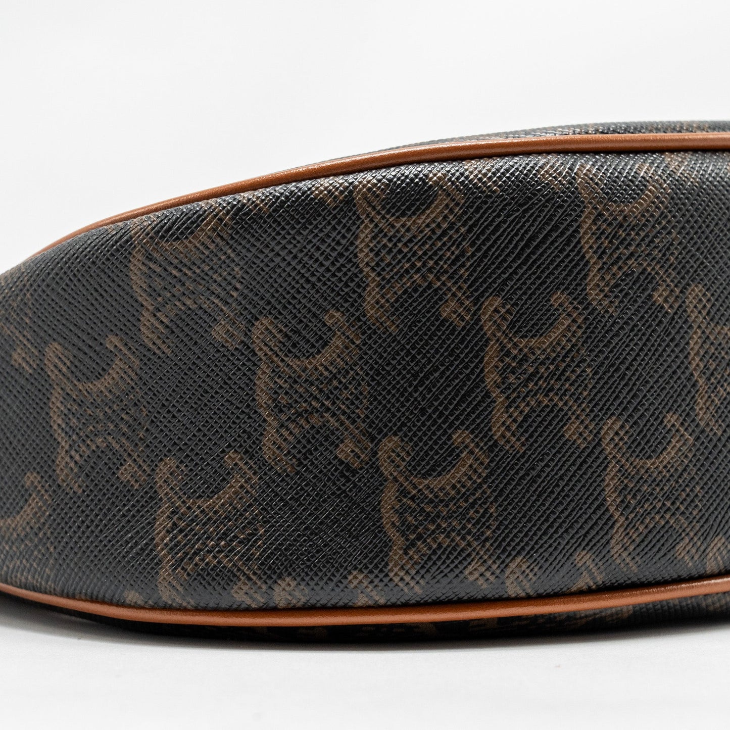 CELINE AVA Bag Triomphe Canvas / Calfskin Brown