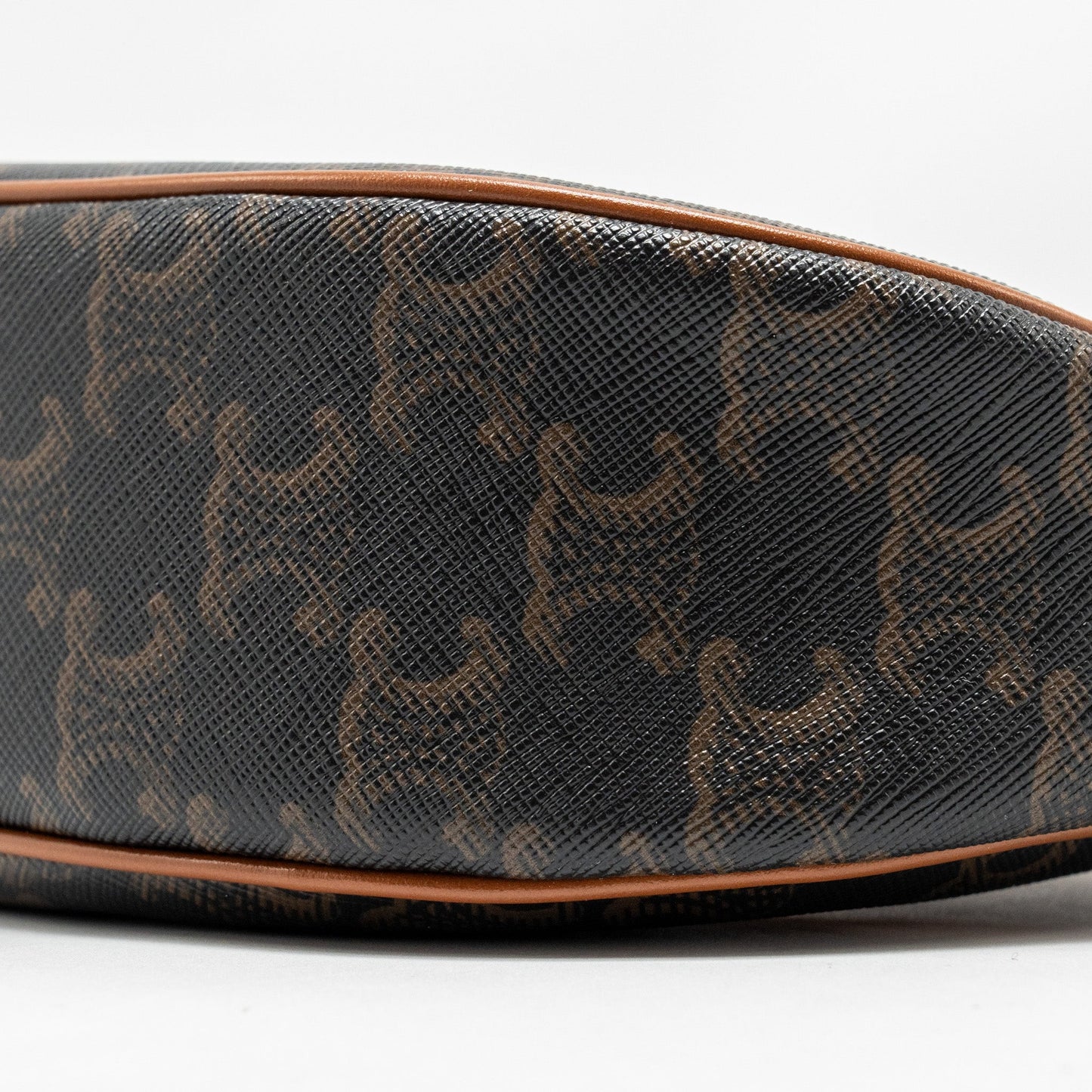 CELINE AVA Bag Triomphe Canvas / Calfskin Brown