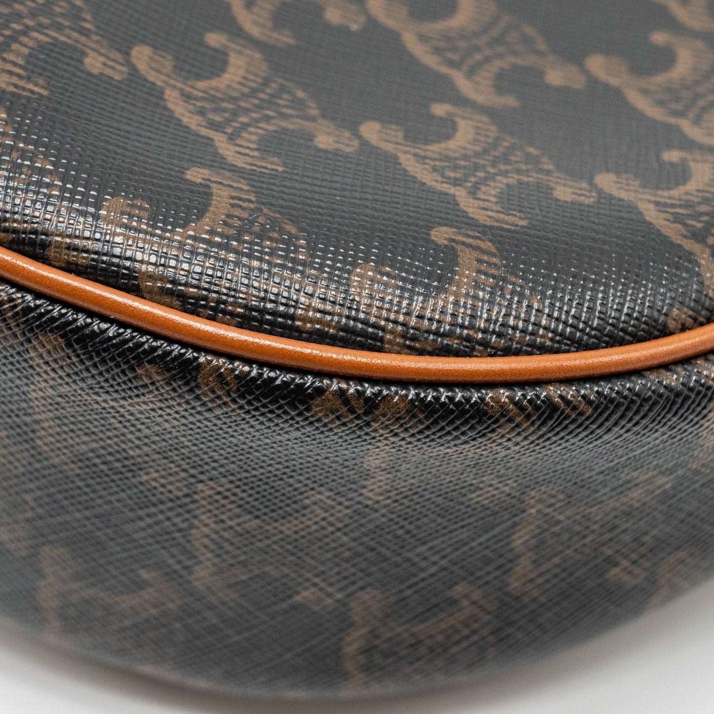 CELINE AVA Bag Triomphe Canvas / Calfskin Brown