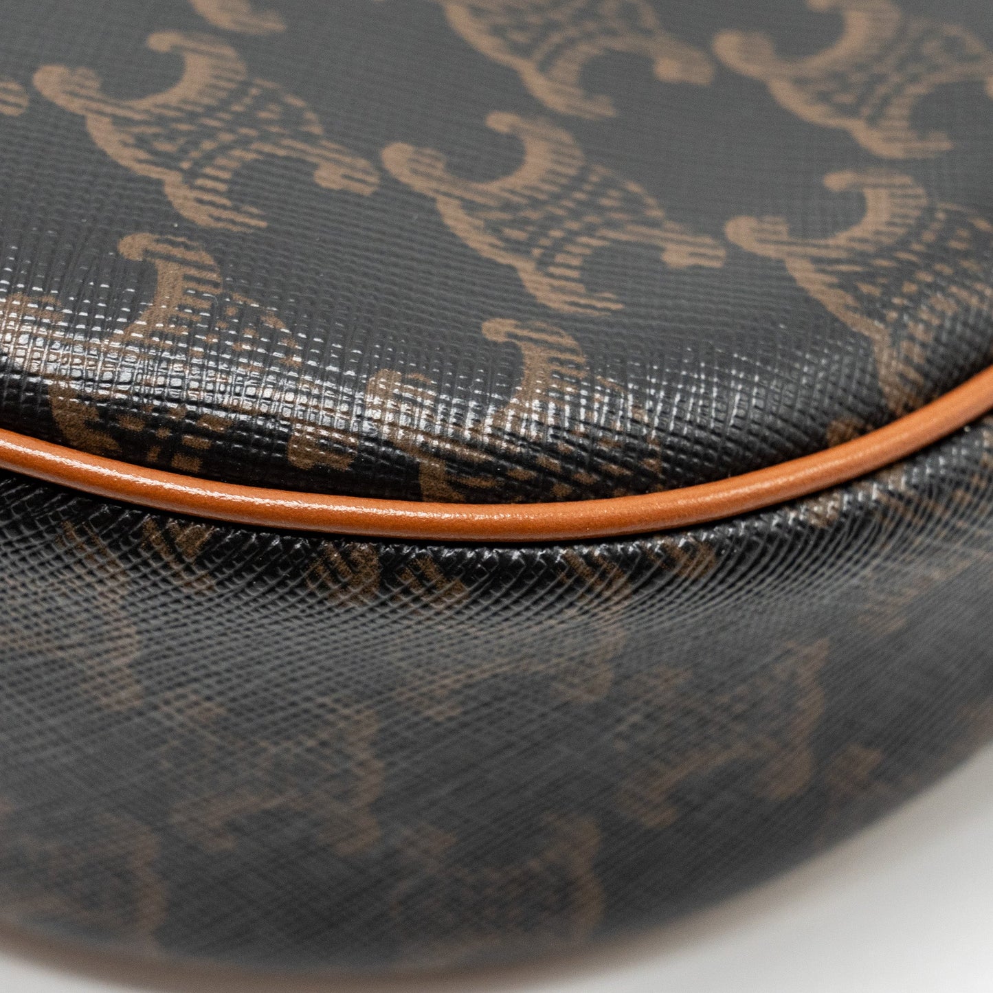 CELINE AVA Bag Triomphe Canvas / Calfskin Brown