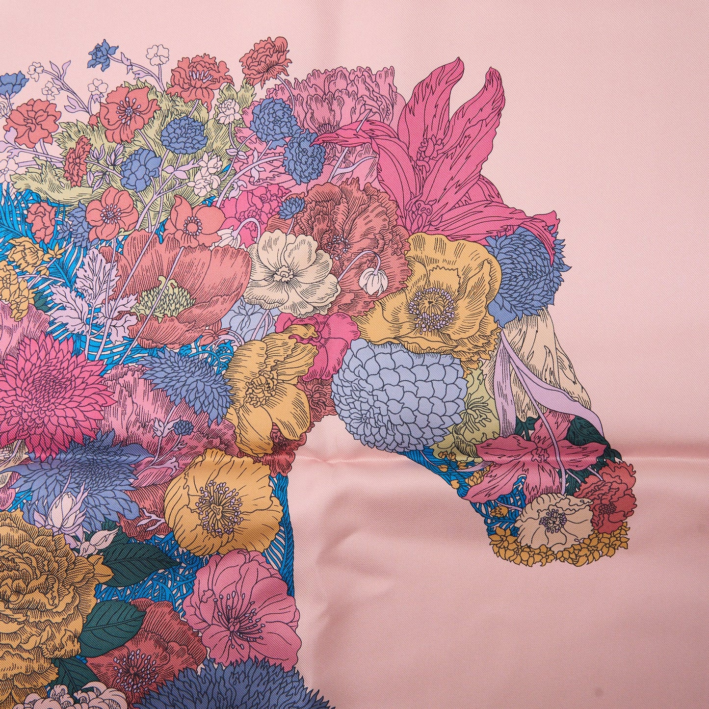 Hermes 90 X 90 cm Robe Legere Silk Scarf Pink