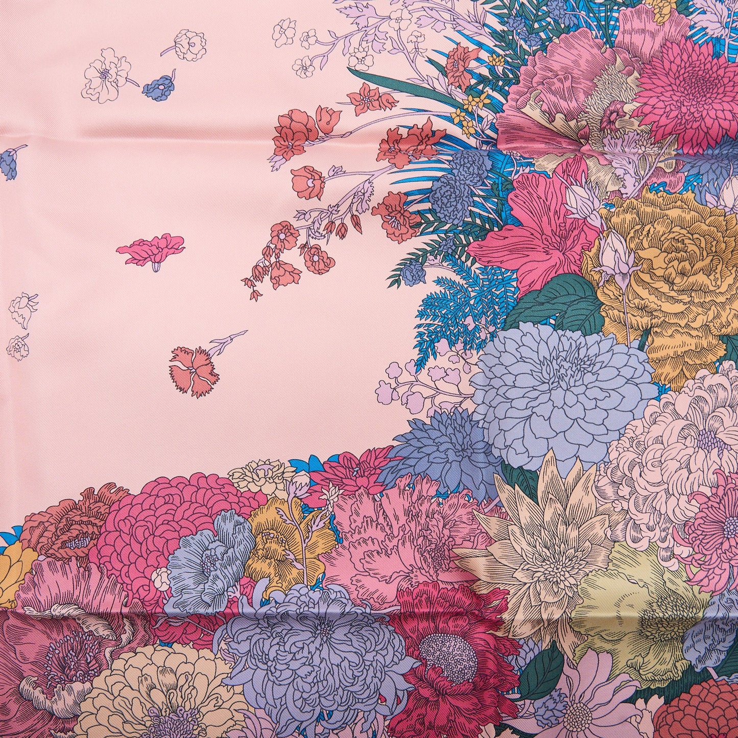 Hermes 90 X 90 cm Robe Legere Silk Scarf Pink