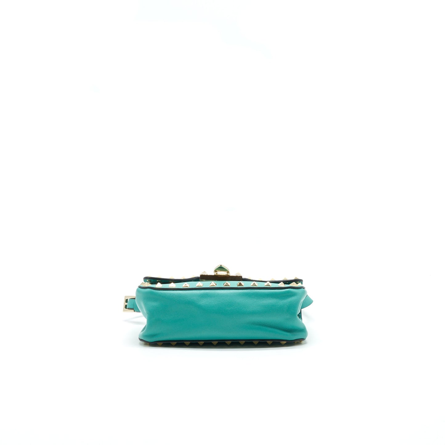 VALENTINO SMALL ROCKSTUD CROSSBODY FLAP BAG GREEN