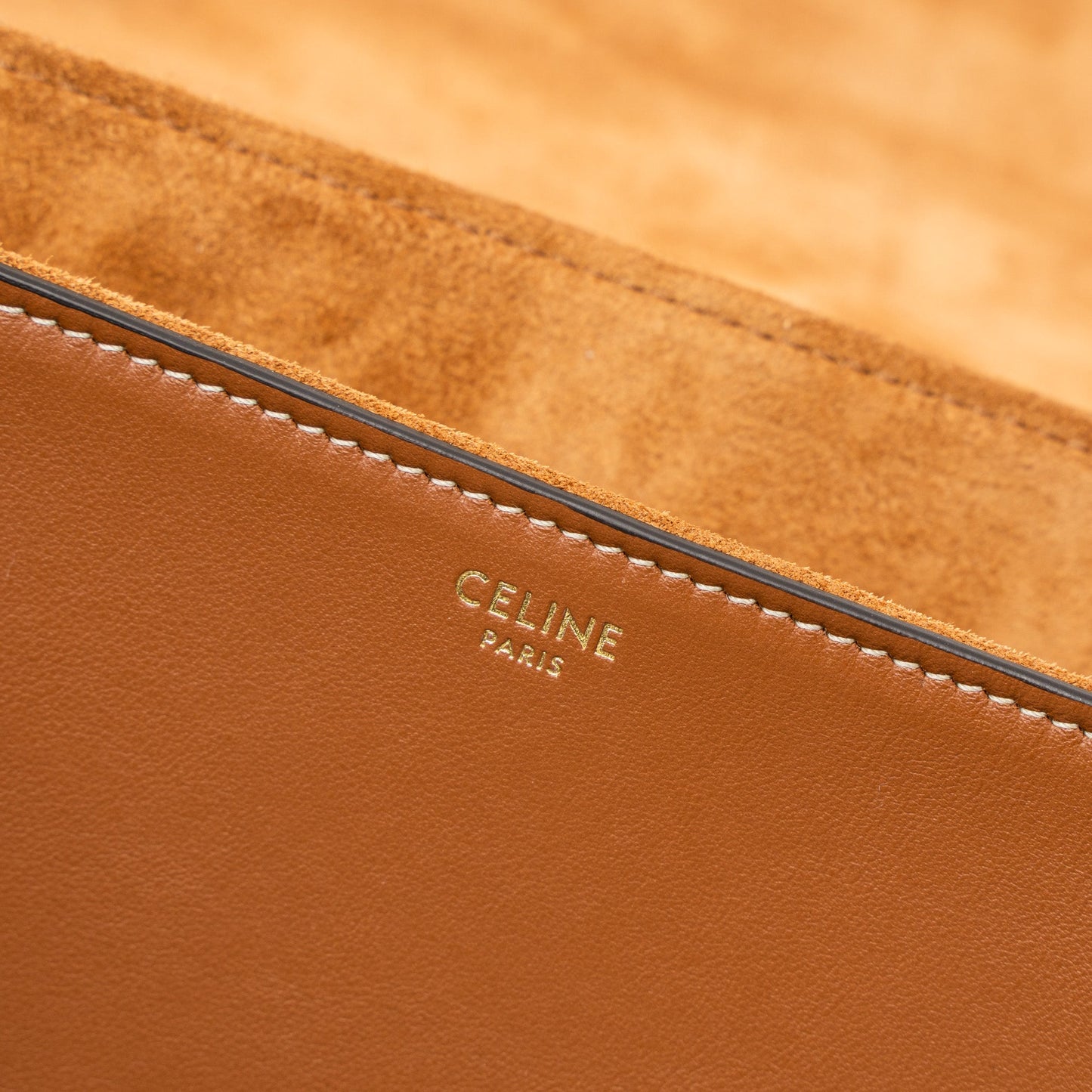 Celine 16 Bag Medium Soft Calfskin Tan
