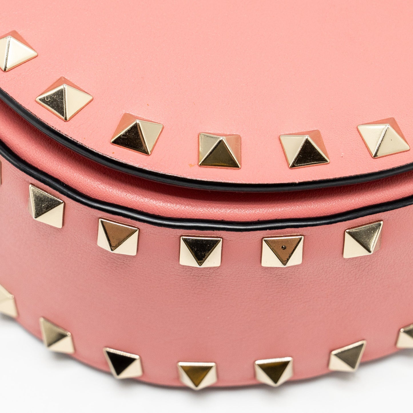 Valentino half moon flap bag calfskin pink LGHW