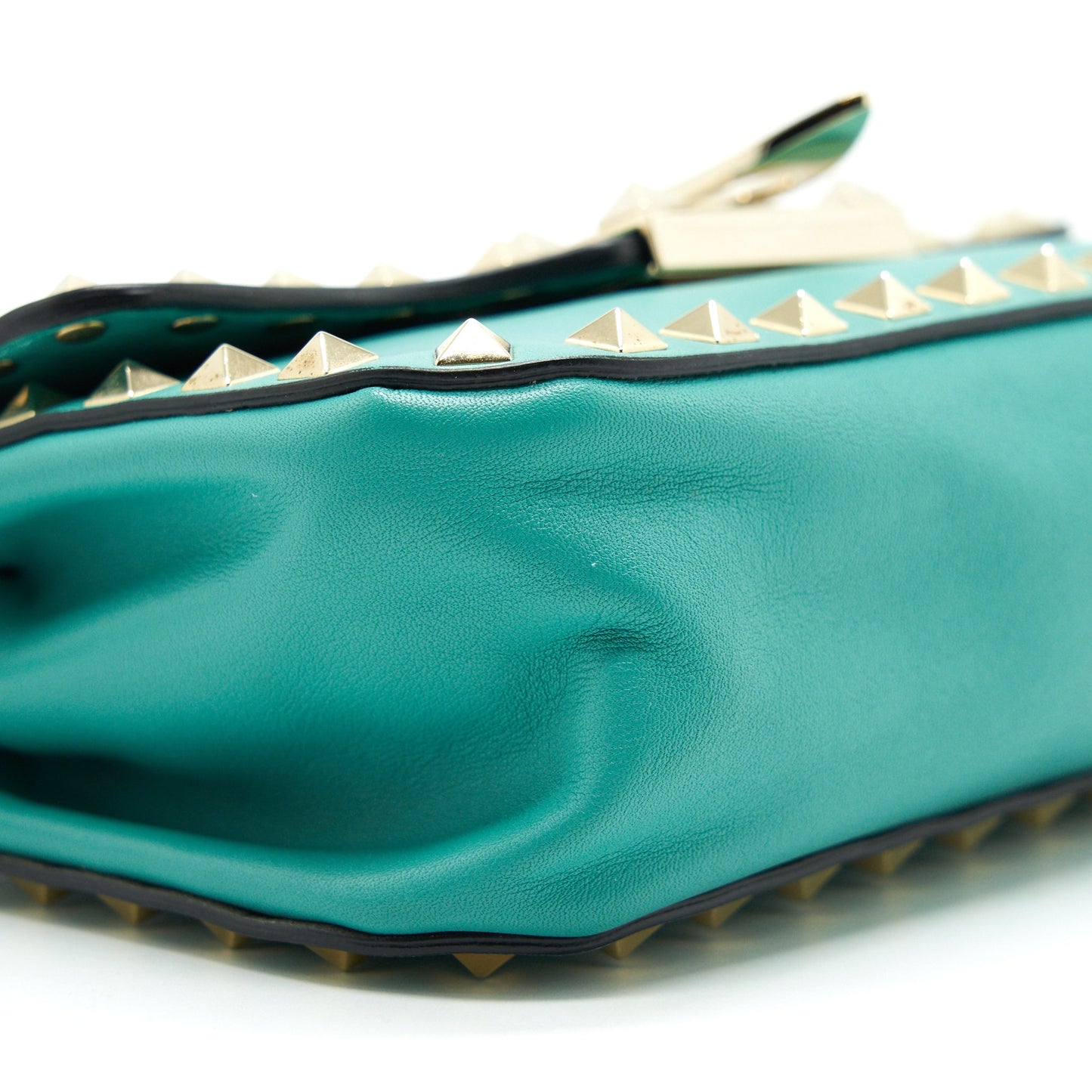VALENTINO SMALL ROCKSTUD CROSSBODY FLAP BAG GREEN
