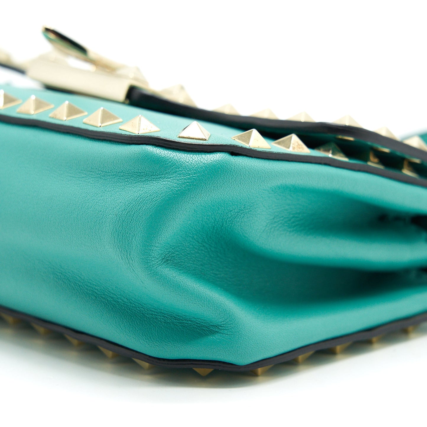 VALENTINO SMALL ROCKSTUD CROSSBODY FLAP BAG GREEN