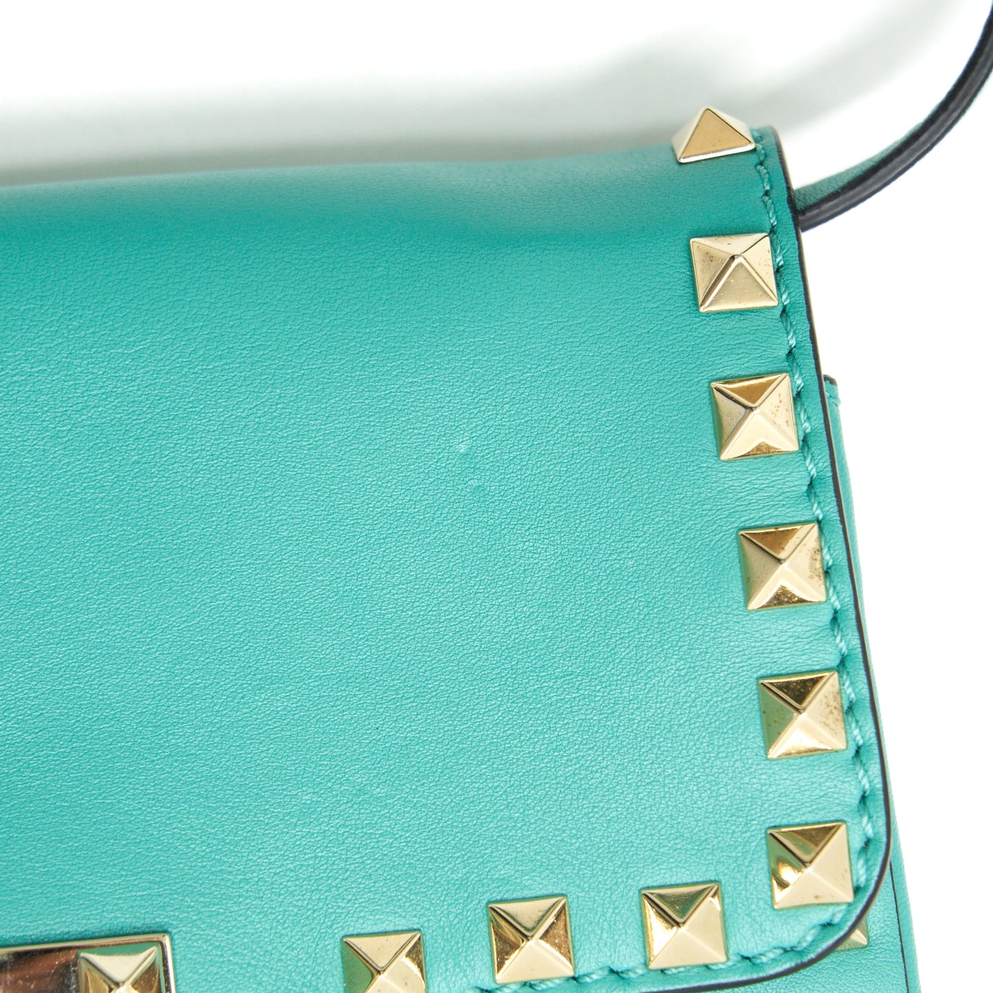 VALENTINO SMALL ROCKSTUD CROSSBODY FLAP BAG GREEN