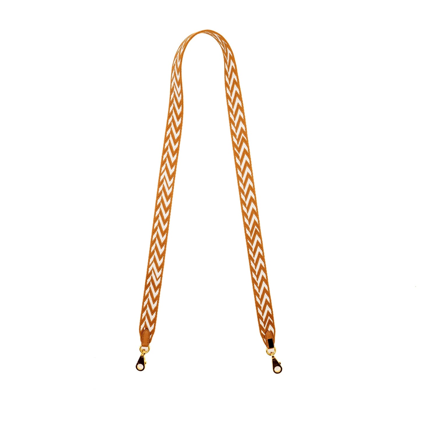 Hermes 110cm Shoulder Strap Canvas / Leather Brown / Multicolour GHW Stamp D