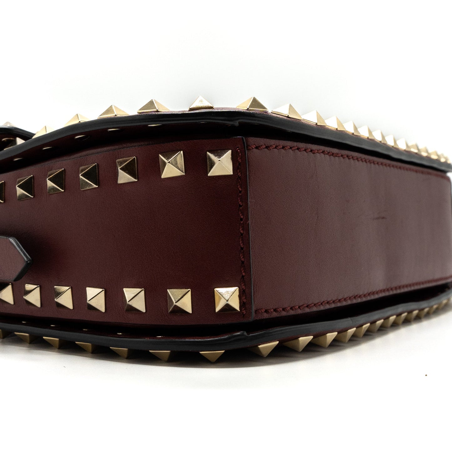 Valentino Rockstud Flap Bag Calfskin Red GHW