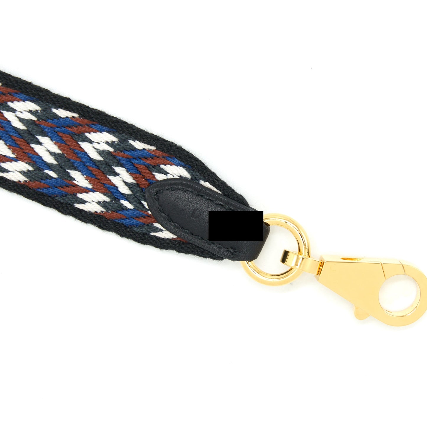 Hermes 105cm Multicolour Canvas Strap Black GHW Stamp D