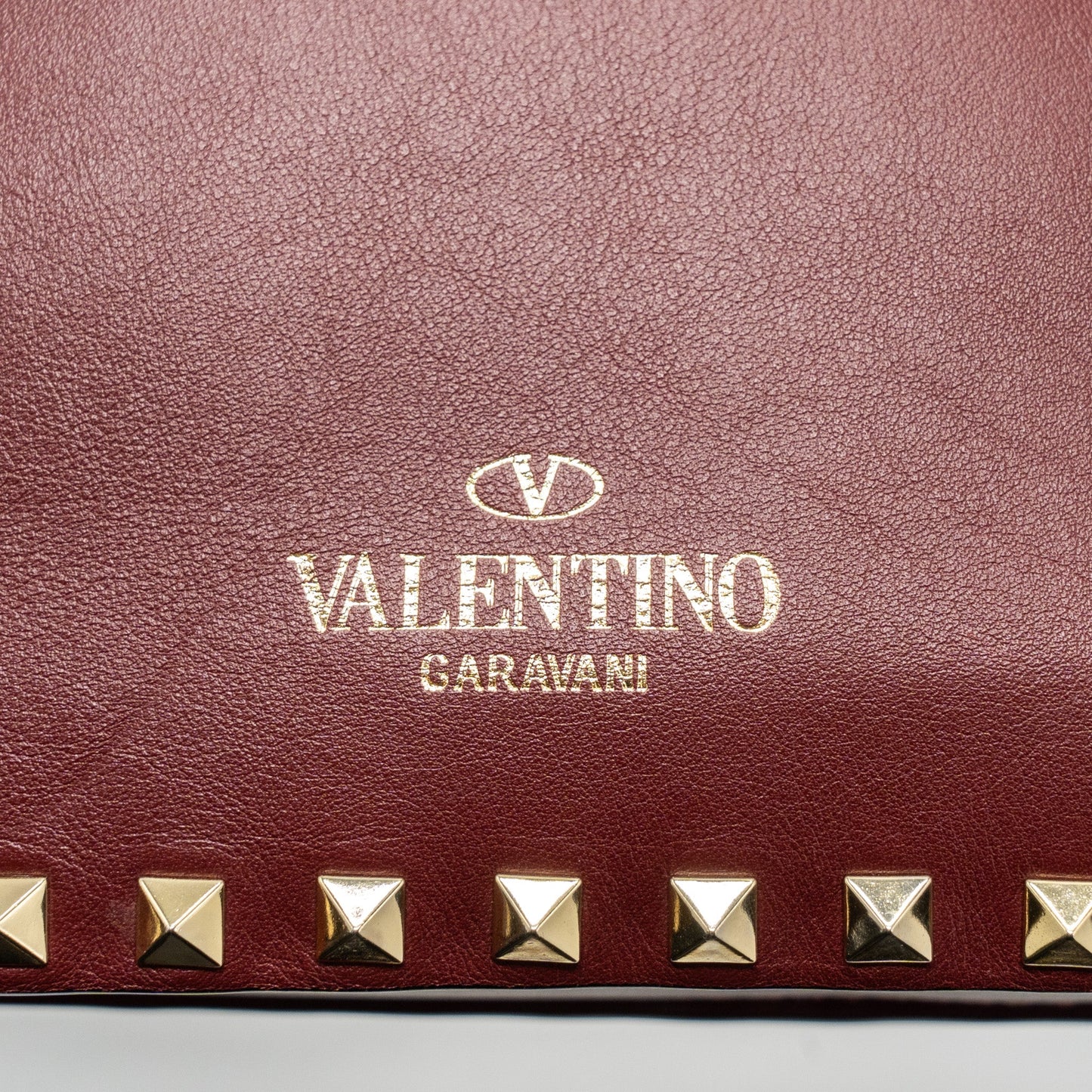 Valentino Rockstud Flap Bag Calfskin Red GHW