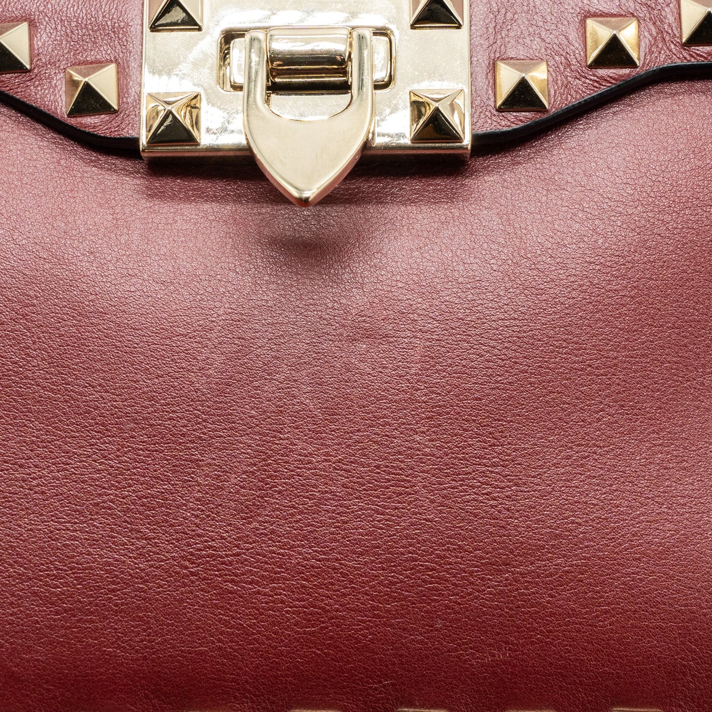 Valentino Rockstud Flap Bag Calfskin Red GHW