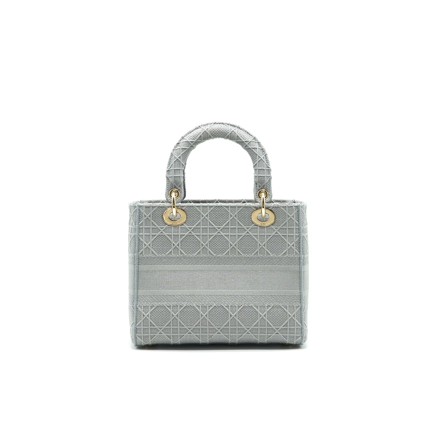 Christian Dior Cannage Canvas Medium Lady Dior Grey