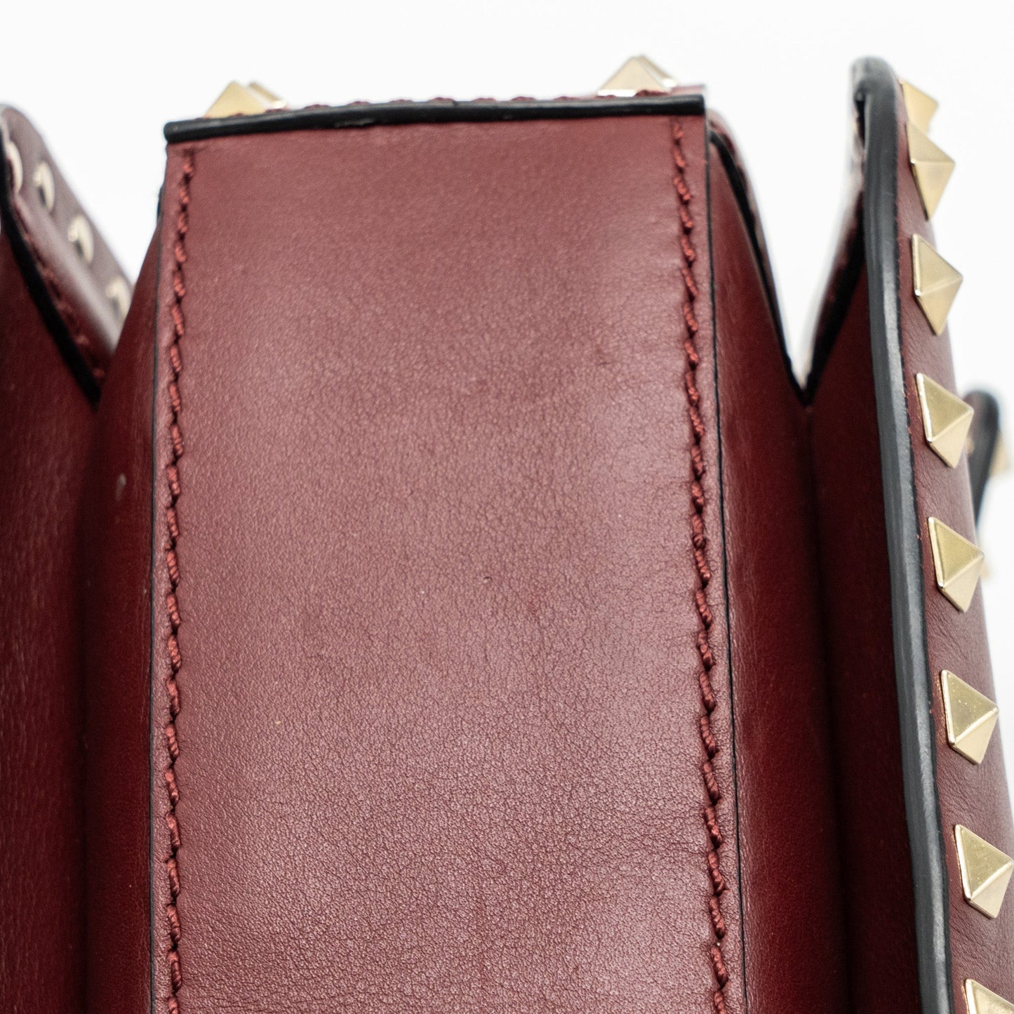 Valentino Rockstud Flap Bag Calfskin Red GHW