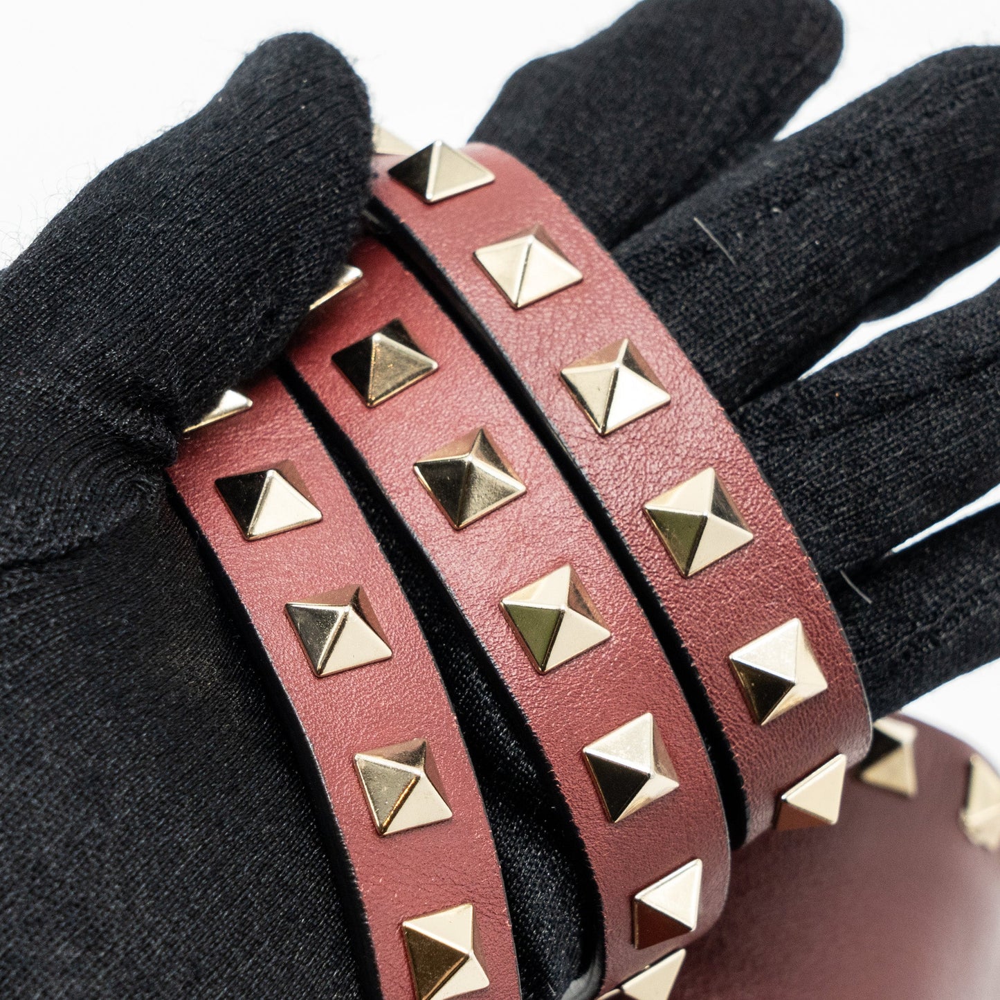 Valentino Rockstud Flap Bag Calfskin Red GHW