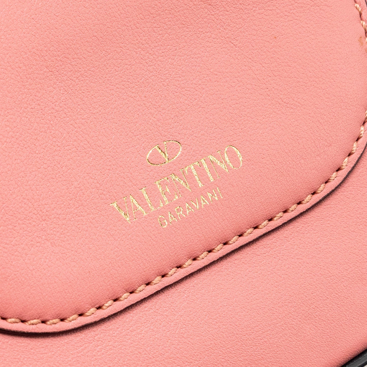 Valentino half moon flap bag calfskin pink LGHW