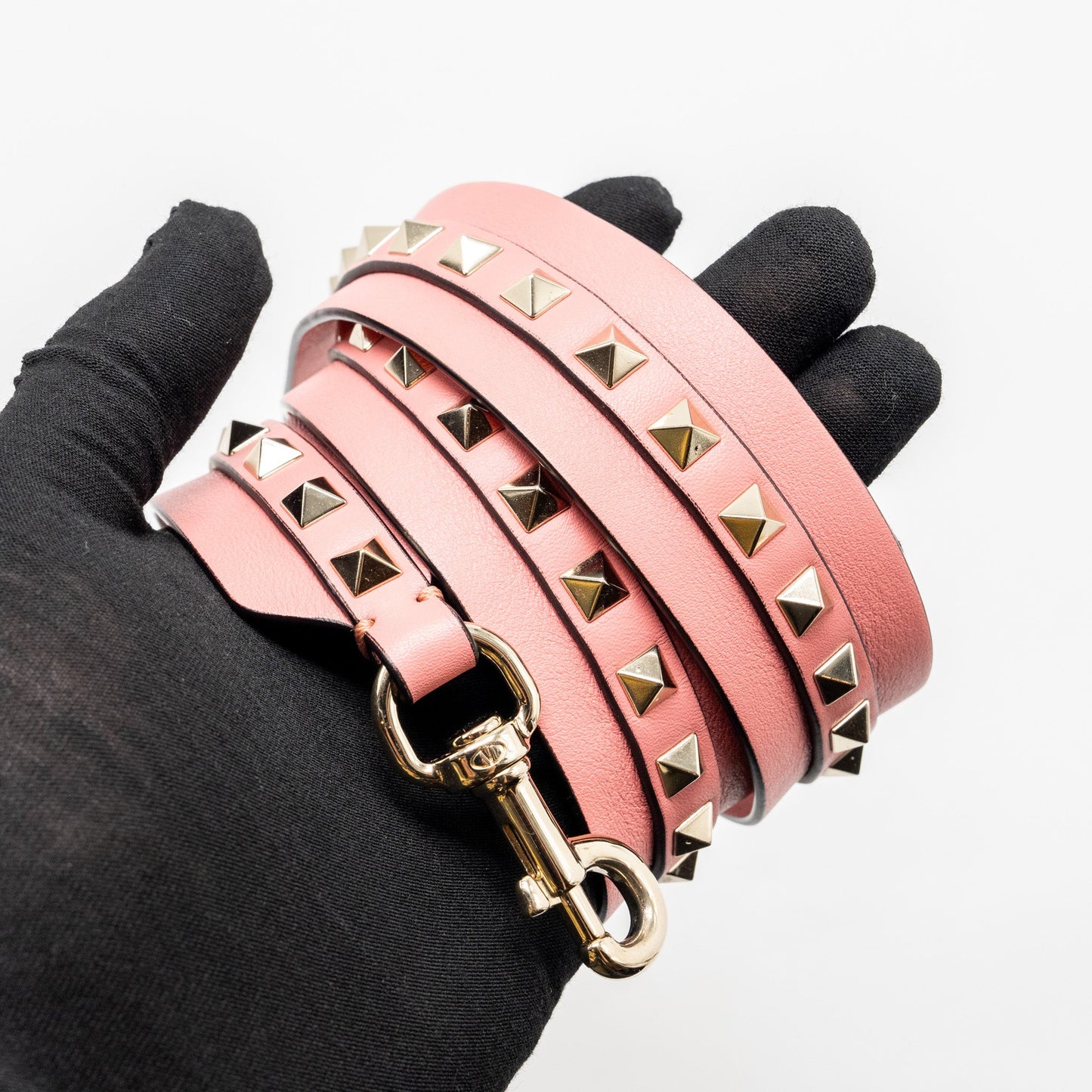 Valentino half moon flap bag calfskin pink LGHW